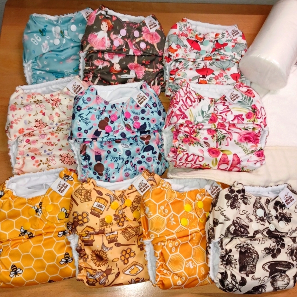 Cloth Diaper Bundle - 10 Mama Koala w/ 4 extra inserts